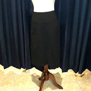 Ultimo Black Wool Crepe Skirt Size 12